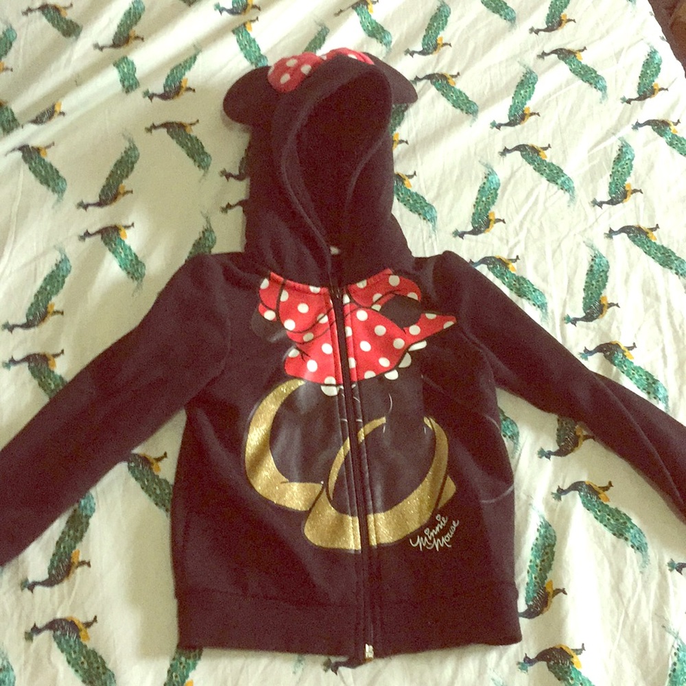 Little girls Minnie Mouse zip up hoodie